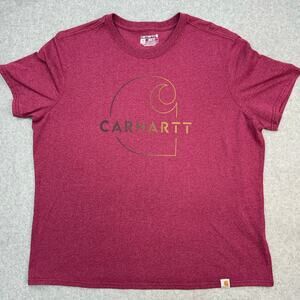 Carhartt Loose Fit Crew Neck Tshirt Women’s Maroon Burgudy Size 1X (16-18) NWOT